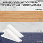 Frienda 8 Pcs Jumbo Door Stoppers Heavy Duty Door Stopper Tall up to 2inch Tall Wedge TPR Large Wedge Stackable Big Rubber Doorstop for Hotel Carpet Hardwood Concrete and Tile (White)