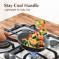 SENSARTE Nonstick Frying Pan Skillet with Lid, Omelet Pan with Cover, Healthy Egg Pan Chef's Pan, Kitchen Cooking Pan, PFOA Free (8inch + Glass Lid)