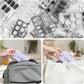 Travel Pill Organizer Box with Medicine Labels, 2Pack 7 Compartments Portable Pill Case, Daily Medication Organizer Storage Pill Container for Pocket Pharmacy(Purple, S+L 2pack)
