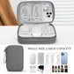 FYY Electronic Organizer, Large Travel Cable Organizer Bag Pouch Electronic Accessories Carry Case Portable Waterproof Double Layers All-in-One Storage Bag for Cable, Cord, Charger, Phone, Dark Grey