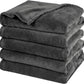 PHF Oversized King Fleece Blanket 120"x120", No Shed No Pilling Big Soft Blanket, Extra Large 10'x 10' Lightweight for Bed, Sofa Travel and Camping, Suitable for All Season, Dark Grey