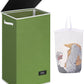 SOLEDI Laundry Hamper with Lid 100L Large & Tall Collapsible Laundry Basket, Clothes Hamper with Bag Removable Easy to Carry, Dirty Hampers for Bedroom, Bathroom, Dorm, College, Dark Green