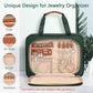 Wedama Toiletry Bag for Women, Hanging Travel Toiletry Bag with Jewelry Organizer Compartment Large Makeup Bag, PVC Waterproof Cosmetic Travel Bag Trips Camping Bathroom, Dark Green - Roamly