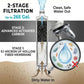 Tactiko Survival 20oz/600ml Purifying Water Bottle Filter Kit - Filter 265 Gal. Water from Rivers, Lakes & Streams - SGS Certified - UF Membrane, Activated Carbon - Camping, Hiking, Emergency (Blue)