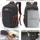 Tzowla Vintage Canvas Laptop Backpack for Men and Women,College Travel Work Rucksack with USB/Type-C Charging Port,Lightweight Bookbag Hiking Casual Daypack Backpacks Fit 15.6 Inch Notebook(Black)