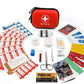 Mini First Aid Kit, 100 Pieces Water-Resistant Hard Shell Small Case - Perfect for Travel, Outdoor, Home, Office, Camping, Hiking, Car (Red)