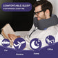 napfun Travel Pillow, Travel Accessories & Travel Essentials for Airplane Upgraded 100% Pure Memory Foam Travel Neck Pillow for Flight Headrest Sleep, Portable Plane Necessities, Full Black