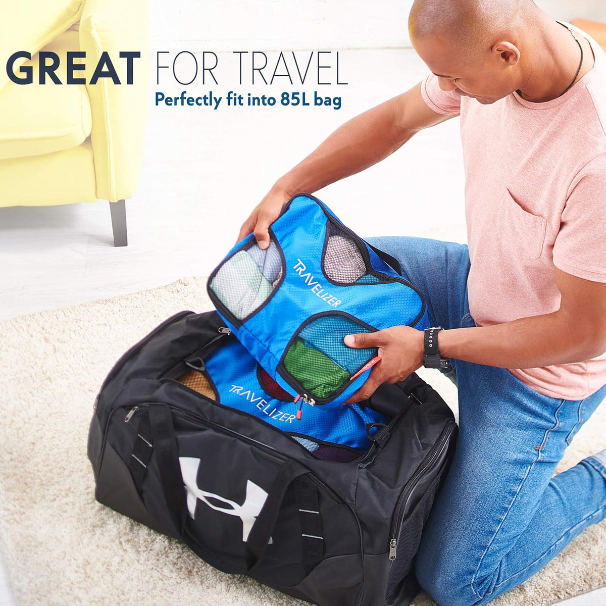 Travel Packing Cubes 5 pcs Luggage Organizer Set for Bag & Suitcase