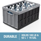 CleverMade Collapsible Storage Bins - Ocean 3 Pack 62L / 16 Gal holds 75 lbs - Stackable Containers Heavy Duty Capacity Crates Space-Saving