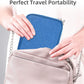 Electronics Organizer - Travel Cable Organizer Bag, Water Resistant Double Layers Pouch for Cord, iPhone, iPad Mini - Gift for Men Electronic Accessories Storage Case with 5 Cable Ties, Blue