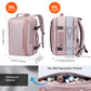 PIJUSHI Travel Backpack for Women Expandable Carry on Luggage Backpack Airline Approved Personal Item Laptop Bag(PE034 Light Purple)