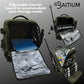Baitium Fishing Backpack, Tackle Bag With Rod Holders, 40L Capacity With Cooler, Rain Cover, Insulated Pocket, 4 Tackle Trays Included (Jet Black)