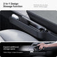 YONZEE 2-in-1 Car Steering Wheel Desk Tray & Car Seat Gap Filler Organizer – Foldable Carbon Fiber Look Table for Laptop, Eating, Writing – Universal Fit for Most Vehicles Orange