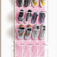 Simple Houseware 24 Pockets - Crystal Clear Over The Door Hanging Shoe Organizer, Pink (64'' x 19'')