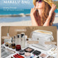 Birthday Gifts for Women, Initial Makeup Bags for Teens Girls, Double Layer Cosmetic Bag with Makeup Brush Organizer, Travel Toiletry Bag, Maid of Honor Gifts-Travel Gift For Female