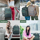 LOVEVOOK Travel Backpack for Women & Men 40L,Airline Approved Carry On Backpack Travel Essentials,TSA Carry on Luggage,Waterproof Personal Item Travel Bag,Suitcase with 3 Packing Cube,Dark green-Black