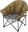 ARROWHEAD OUTDOOR Oversized Heavy-Duty Club Folding Camping Chair with Pocket, Cup Holder, Portable, Padded, Moon, Round, Saucer, Supports 330lbs, Carrying Bag