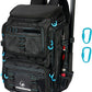 Fishing Backpack with Rod Holders,900D Oxford Water-Resistant Fishing Gear,42L Large Storage Tackle Bag for Men