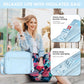 NOL Kids Lunch Bag - Kids 3+ Reusable Insulated Lunch Box with Zipper Closure Buckle Handle Adjustable Long Shoulder Strap, Easy-Clean Waterproof Fabric, Children Lunch Tote Bag for School -Light blue