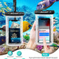 Hiearcool Waterproof Phone Pouch, Waterproof Phone Case, IPX8 Cellphone Dry Bag Compatible for iPhone 16 15 14 13 Pro Max Plus Cellphone Up to 8.3", Beach Essentials for Travel-Clear-4Pack