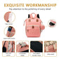 Diaper Bag Backpack with Changing Station Portable 3 in 1 Multifunction Backpack Travel mommy bag Stroller Pink