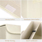 Large 22 Quart [4-Pack] Linen Fabric Foldable Storage Bin Cube Organizer Basket with Flip-Top Lid & Handles, Clothes Blanket Box for Home, Office, Closet (14.6 x 9.5 x 9.5, Beige)