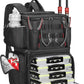 MATEIN Fishing Backpack with 4 Tackle Boxes, Fishing Bag with Rod Holder & Safety Compass & Cooler, Gifts for Fishermen