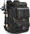 HAMBOLY Fishing Backpack with Rod Holders, 40L Tackle Box Backpack for Fishing Gear, Waterproof Fishing Bag for Men