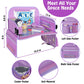 MENZOKE Car Seat Tray for Kids Travel, Kids Travel Tray with Educational Drawing Board, Tablet Holder & Cooler Cup Holder, Holiday Gifts for Car Trip, Purple