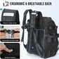 Lekesky Fishing Backpack with 4 Tackle Boxes, 40L Tackle Bag with Rod Holders, Tactical Storage Gear for Men, Black