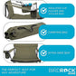 Internet's Best XL Padded Camping Folding Chair - Cooler Bag - Outdoor - Sports - Insulated Cup Holder - Heavy Duty - Carrying Case - Beach - Extra Wide - Quad