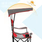 ALPHA CAMP Heavy Duty Canopy Camping Chair, 350 lbs Capacity Oversized Folding Chair with Adjustable Sunshade, Portable Sunshade Chair with Cup Holder for Beach, Fishing, Outdoor