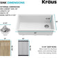 KRAUS Kitchen Sink Bellucci 32” Undermount Workstation Granite, Metallic White, Accessories, KGUW1-33WH