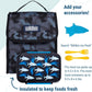 Wildkin Kids Insulated Lunch Bag – Reusable, Ideal for Hot/Cold Snacks, School & Travel - Black Camo