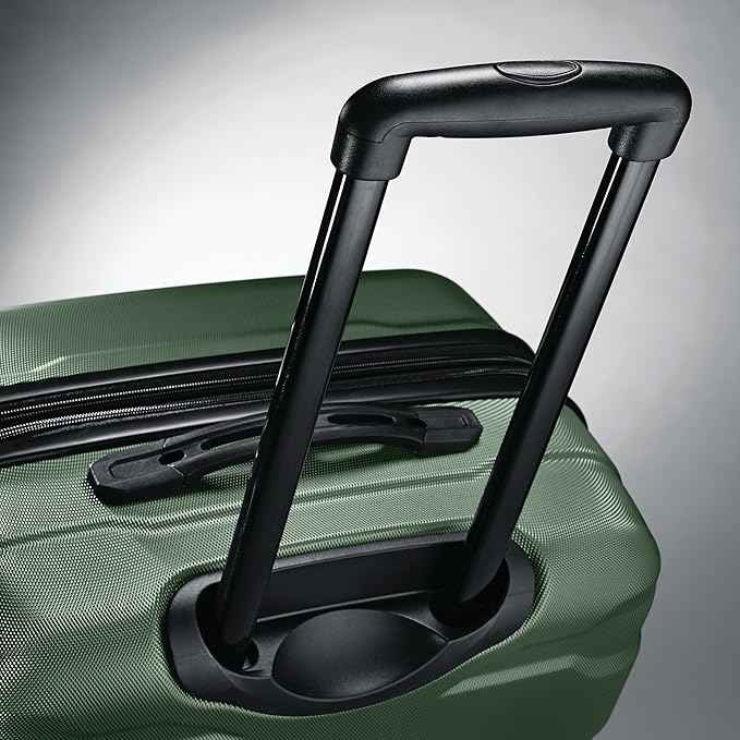 Samsonite Omni PC Hardside Expandable Luggage with Spinner Wheels, Checked-Large 28-Inch, Army Green