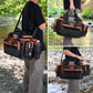 Goture Fishing Tackle Bag, Store Up to 4PCS 3700 Plus 2PCS 3600 Tackle Trays(Not Included), 600D Soft Side Gear Fishing Bag with Rod Straps,Detachable Water Bottle Pouch,Waterproof Bottom,SBS Zippers
