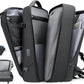 Vacuum Travel Backpack with Pump, 50L Expandable Compression Backpack With Vacuum Seal, 17.3 Inch Water Resistant Business Laptop Backpack with USB Charging Port for Women & Men