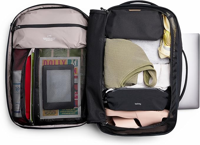 Bellroy Lite Travel Pack 30L (carry-on backpack, travel backpack for international travelers, with laptop pocket, interior packing cells and tuck-away shoulder straps) - Black