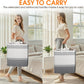 2 Pack Large Home Laundry Basket, Laundry Hamper, Freestanding Waterproof Dirty Clothes Bag, Tall Clothes Hamper - Extended & Reinforced Handles for College Dorm, Family (Light Grey/100L)