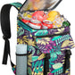 Cooler Backpack Soft Insulated Leak Proof 30 Cans Insulated Backpack Cooler Portable Picnic Camping Beach Hiking BBQ Lunch Backpack for Men and Women -Leaf Flowers