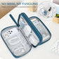 FYY Electronic Organizer, Large Travel Cable Organizer Bag Pouch Electronic Accessories Carry Case Portable Waterproof Double Layers All-in-One Storage Bag for Cable, Cord, Charger, Phone, Dark Green