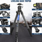 LEOFOTO Carbon Fiber Tripod with Leveling Base for Camera, 360° Rotating Ball Head, 1/4" QR Plate for Sport Camera/Phone/Projector, Compact Tripod with Panoramic Base, A Bubble Level, Max Load 22LB