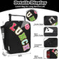 FlowFly Lunch box Insulated Soft Bag Mini Cooler Back to School Thermal Meal Tote Kit With Buckle and Mesh Side Pocket for Girls, Boys, BlackWithLetter