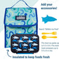 Wildkin Kids Insulated Lunch Bag – Reusable, Ideal for Hot/Cold Snacks, School & Travel - Confetti Blue