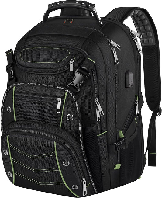 VECKUSON 18.4 Inch Laptop Backpack for Men and Women, 55L Extra Large Gaming Laptops Backpack with USB Charger Port, TSA Friendly Flight Approved and RFID Anti-Theft Pocket - Roamly