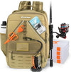 KastKing KarryAll Fishing Tackle Backpack with Rod Holder 4 Tackle Boxes,40/26L Tackle Bag Storage Fishing Gear and Equipment