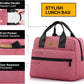 HOMESPON Insulated Lunch Bag for Women Men Lunch Box Cooler Lunch Tote for Work Picnic (Rose)
