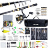 Goture Fishing Rod and Reel Combos,1.8M-2.7M Telescopic Fishing Pole Spinning Reel Line Lures Set with Carrier Bag,Telescopic Rod Kit for Starter Travel Saltwater Freshwater Gear Gift