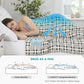 L'AGRATY Weighted Blanket - 60"x80" 17lbs Cooling Breathable Heavy Blanket Microfiber Material with Glass Beads for Adult All-Season Summer Fall Winter Soft Thick Comfort