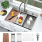 33x19 Drop In Kitchen Sink Workstation-Bokaiya Stainless Steel Kitchen Sinks Drop In 33 Inch Deep Workstation Top Mount 16 Gauge Single Bowl Drop In Sink Kitchen with Cutting Board